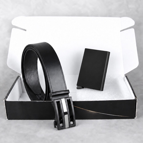 Darčekový set – kožený opasok + RFID púzdro