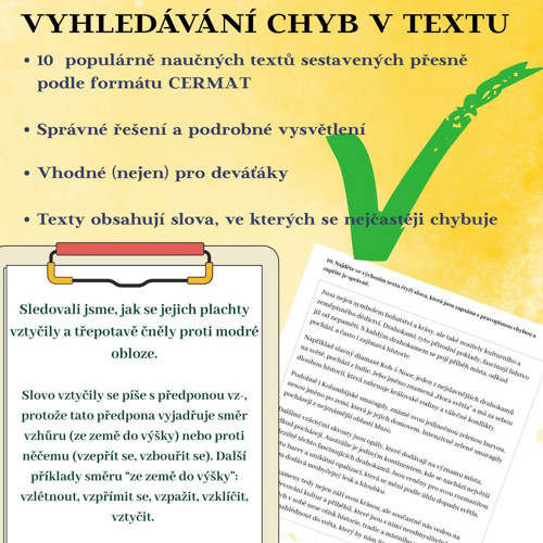 Hledání pravopisných chyb v textu