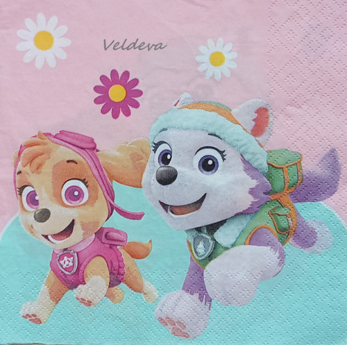 Ubrousek z papíru na decoupage "Patrola"