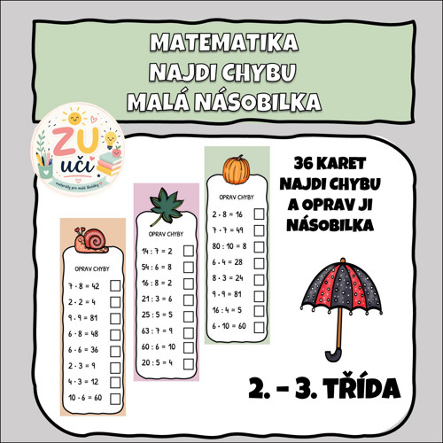 Najdi chybu - Malá násobilka
