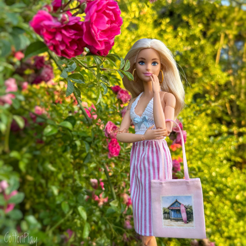 Taška pro Barbie - Plážový domek, světle růžová