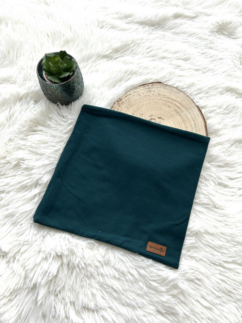 Nákrčník z hladkého úpletu forest green