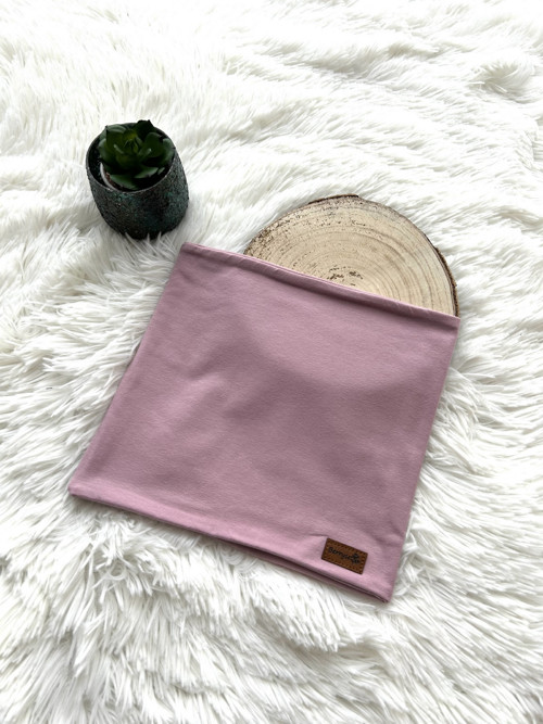Nákrčník z hladkého úpletu dusty pink