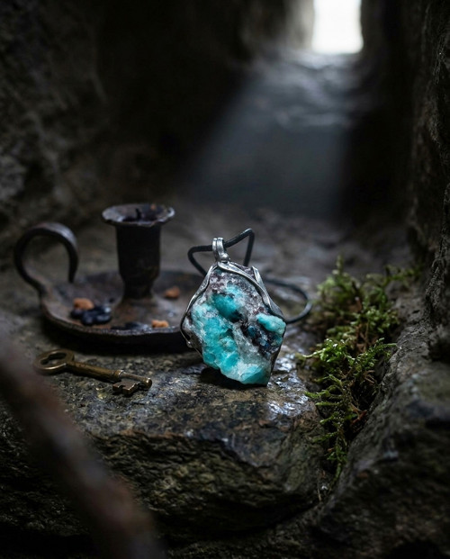 Náhrdelník amazonit... Zkamenělé moře — foto 1