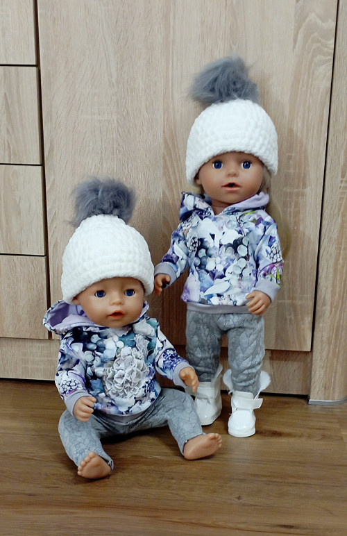 Set oblečení pro Baby Born 43 cm - zimní květy