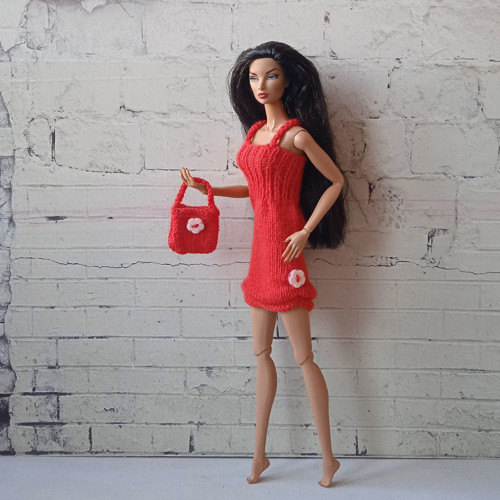 Oblečky pro Barbie, FR, Integrity - šaty, kabelka