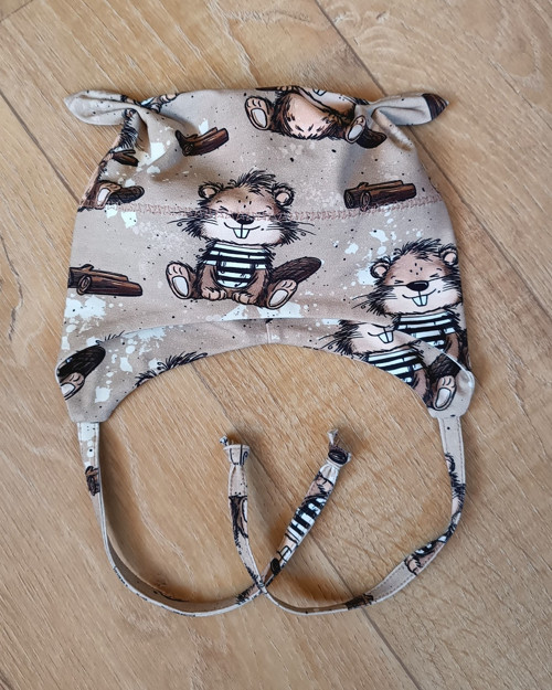 Ušanka na zavazování "Bobr" 43-47cm