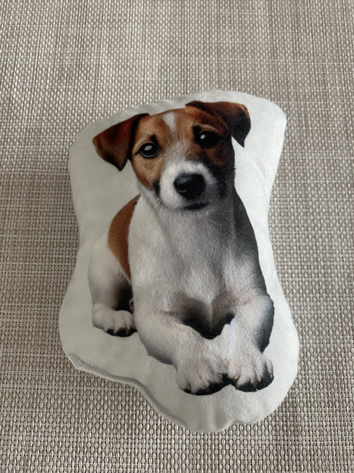 Minipolštářek 3D s pískátkem - Jack Russell teriér
