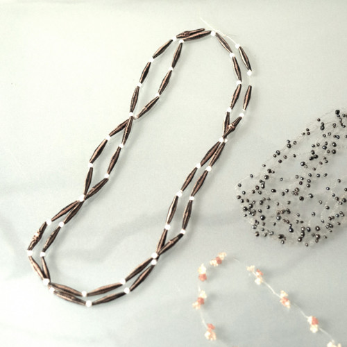Boho korále dlouhé 76 cm x 2