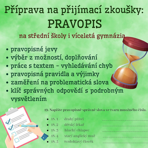 Příprava na přijímací zkoušky: Pravopis