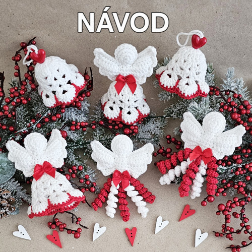 Návod anděl mini + zvoneček