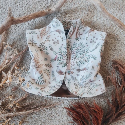 Mini bolero nr.20/ Flores blanco