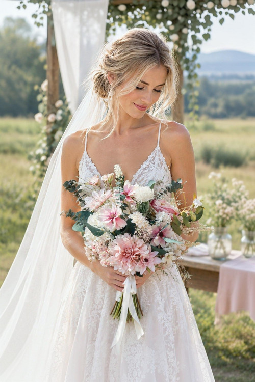 Svatební kytice Boho Ivory