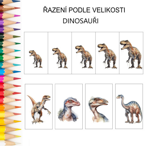Řazení podle velikosti DINOSAUŘI v PDF