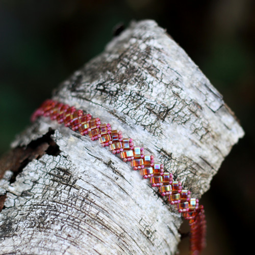 Náramek Tila beads - vínový