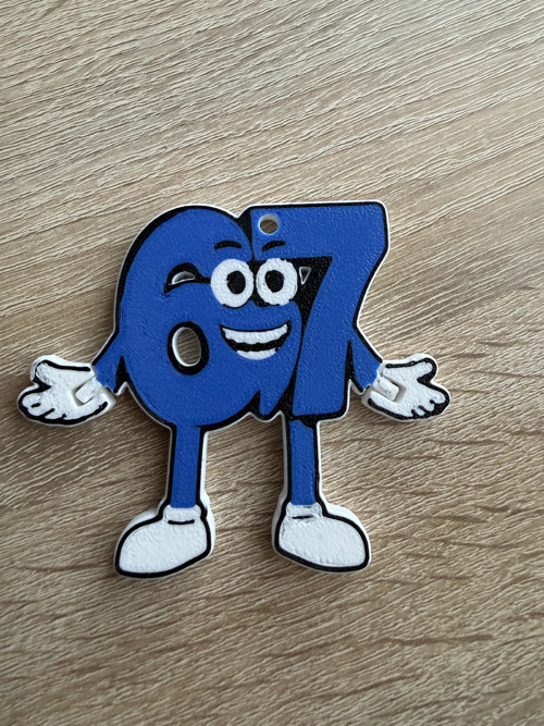 Přívěsek 67 six seven - 3D tisk