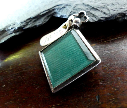 Starožitný stříbrný přívěšek na fotky, Art Deco