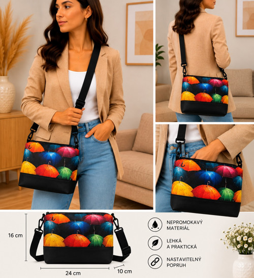 CROSSBODY KABELKA - S - kočárkovina