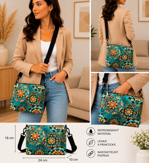 CROSSBODY KABELKA - S - kočárkovina