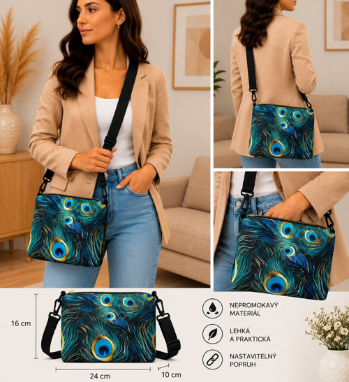 CROSSBODY KABELKA - S - kočárkovina