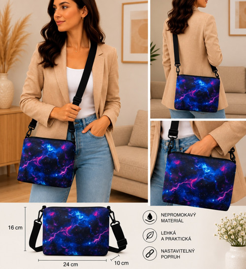CROSSBODY KABELKA - S - kočárkovina