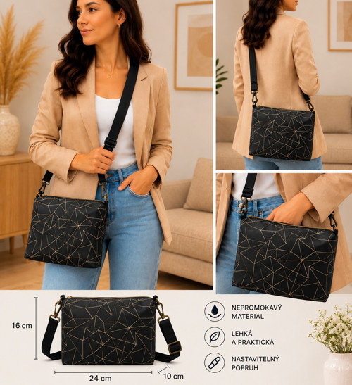 CROSSBODY KABELKA - S - kočárkovina