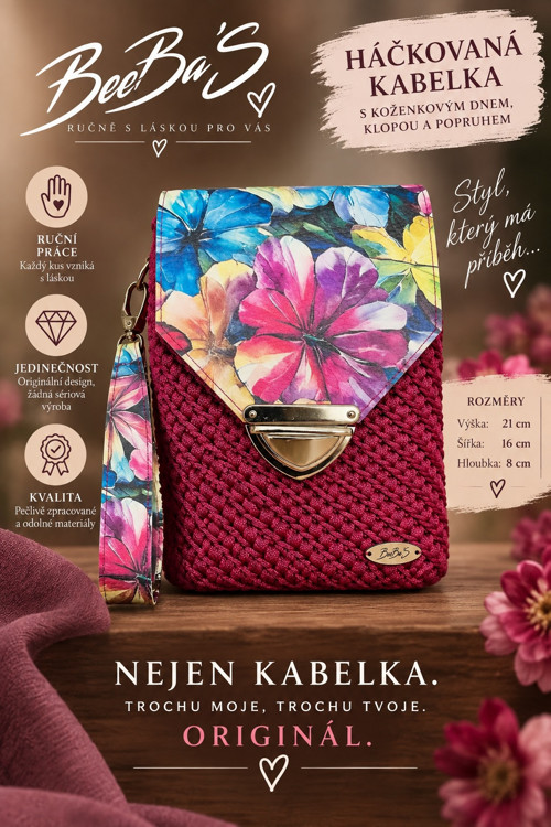 Háčkovaná kabelka BeeBa’S