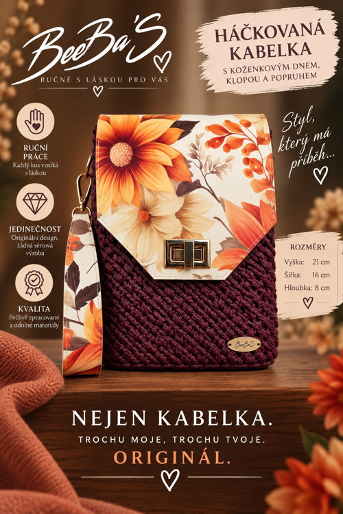 Háčkovaná kabelka BeeBa’S
