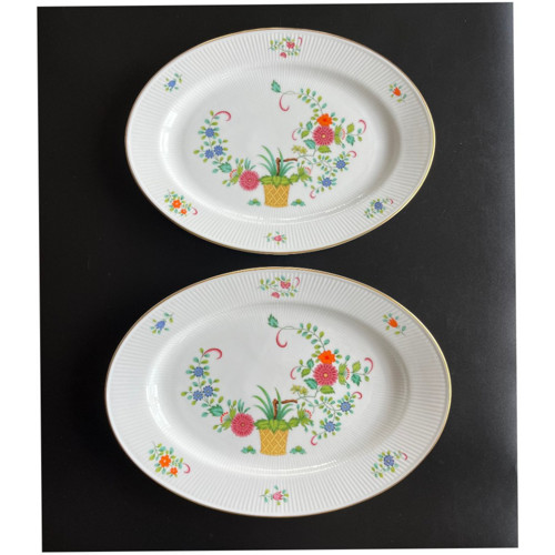 2x tác Šanghajský květ 36 a 33 cm, Heinrich Hochst