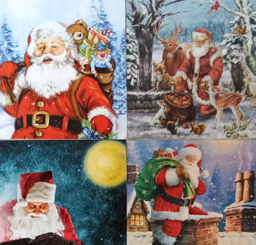 Sada ubrousků na decoupage "Santa"
