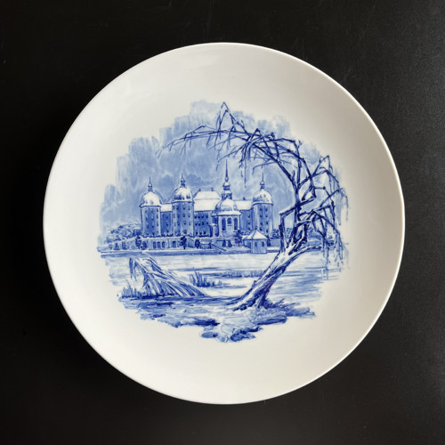 Meissen Míšeň Závěsný talíř Zámek Moritzburg 25 cm