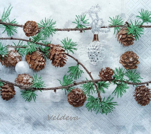 Ubrousek z papíru na decoupage "Větvičky"