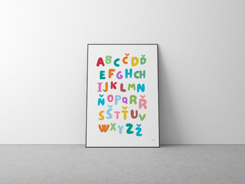 Dětský plakát - BAREVNÁ ABECEDA (PDF k tisku)