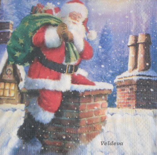 Ubrousek z papíru na decoupage "Santa"