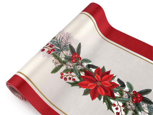 Vánoční běhoun sametový efekt šíře 28 cm (10cm)