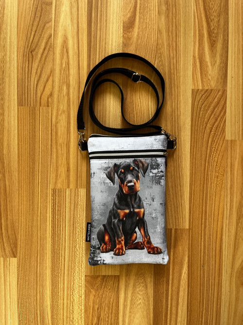 Dobrman - taštička crossbody na mobil