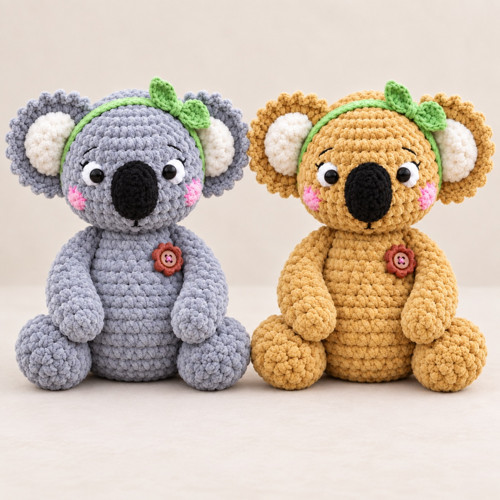 Ručně háčkovaná koala – hebká hračka na objednávku