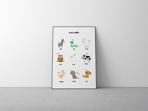 Dětský plakát - ZVUKY ZVÍŘAT (PDF k tisku)