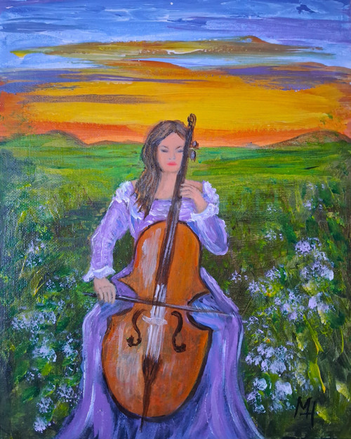 Obraz - Hra na violončelo