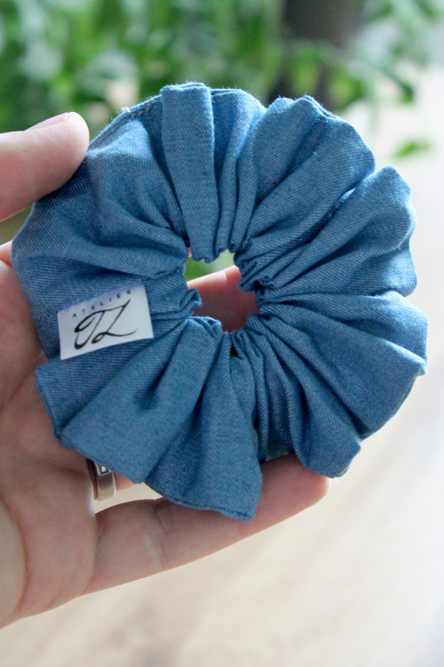 Denimová Scrunchie — foto 1