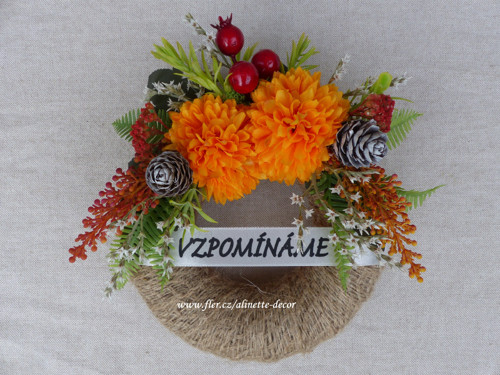 Dušičkový věneček jutový menší pr. 15 cm