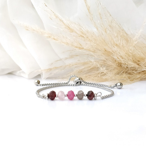 Minerální náramek stahovací /spinel - rondelky /