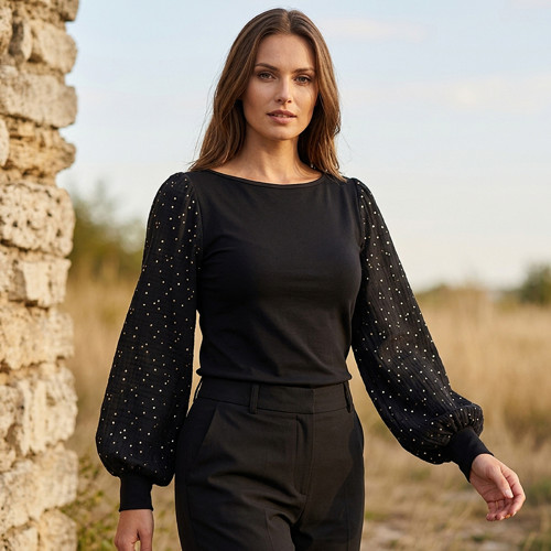 Halenka LUNA BLACK - GOLD