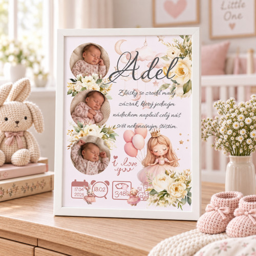 Personalizovaná dětská metrika s fotografiemi