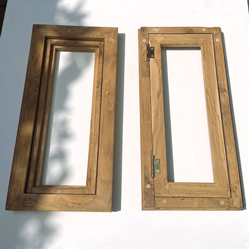 2x nový okenní dubový rám dvojitý ve stylu vintage