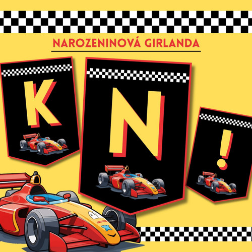 NAROZENINOVÁ GIRLANDA s formulí - pdf k tisku