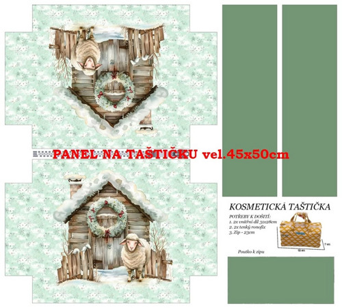 Panel na taštičku kočárkovina - skladem