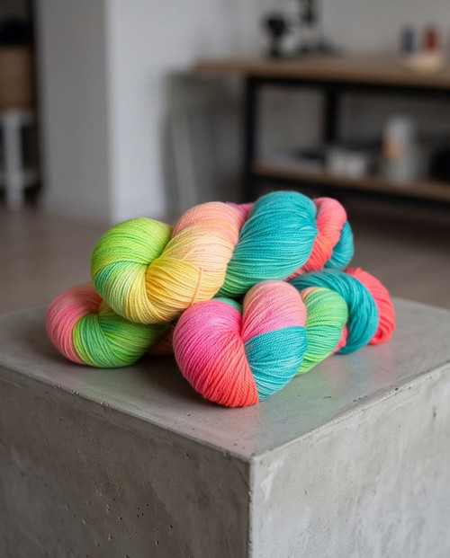 Ručně barvená příze - CANDY RAINBOW