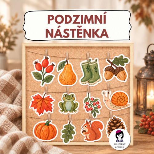 Podzimní girlanda, podzimní výzdoba, nástěnka