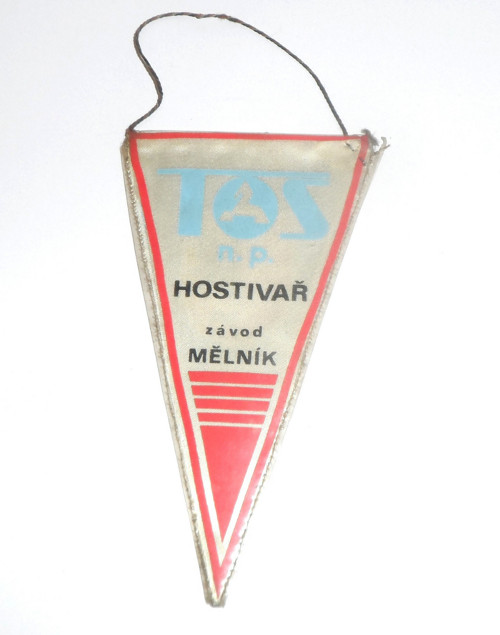 Propagační VLAJEČKA • TOS, n. p. Hostivař, Mělník